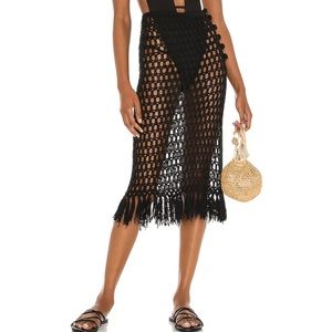 Misty Crochet Midiskirt by Superdown in XS Black NWT!!